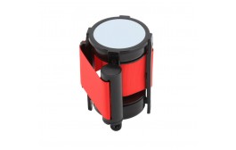 Barrier Post - Retractable Red Belt