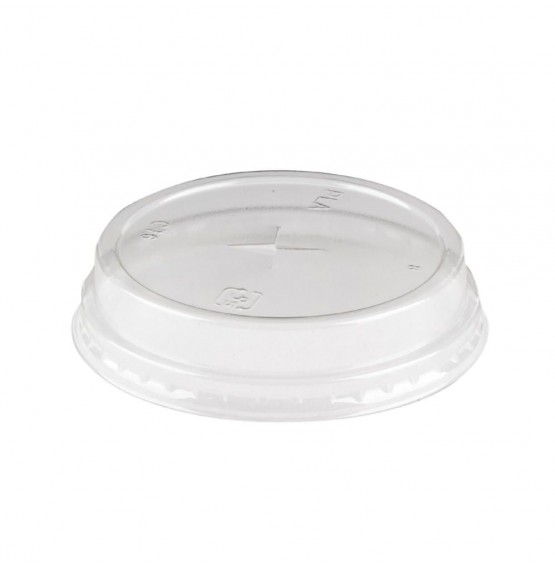 PLA Clear Raised Lid with Straw Slot