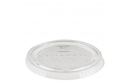 PLA Clear Raised Lid without Straw-Slot