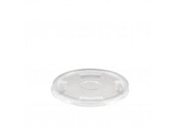 PLA Clear Flat Lid without Straw Slot