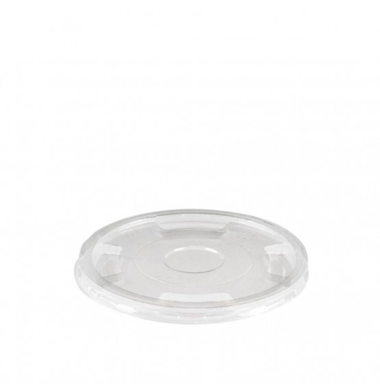 PLA Clear Flat Lid without Straw Slot