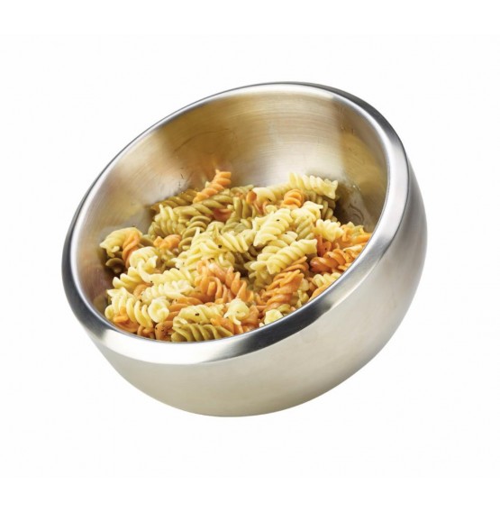 Stainless Steel Double Walled Dual Angle Bowl