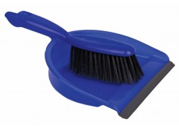 Blue Dustpan & Stiff Brush Set