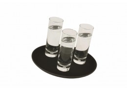 Black Round Tread Tray