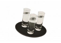Black Round Tread Tray