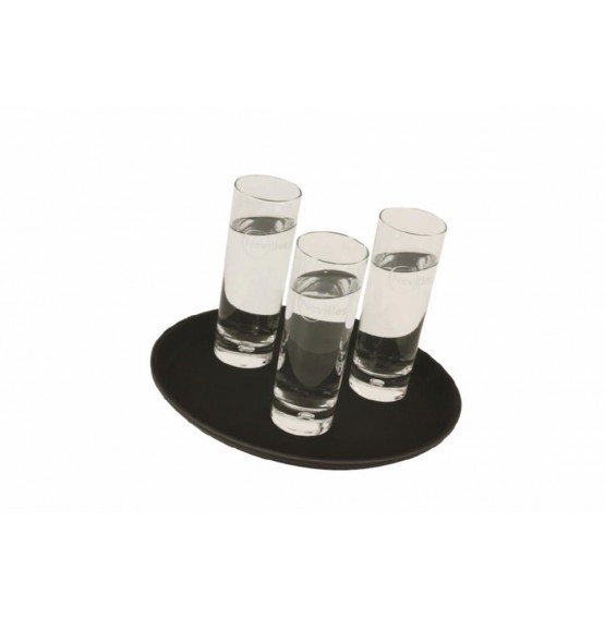 Black Round Tread Tray