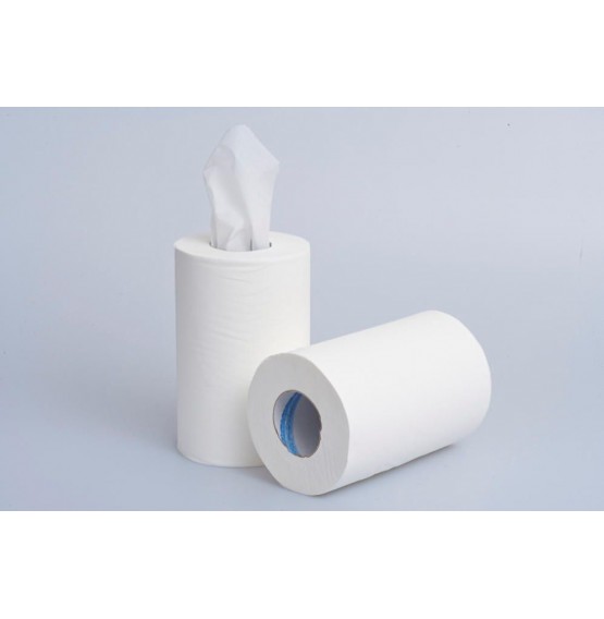 White Mini Centre Feed 1ply