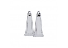 Glass Lighthouse Pepper Shaker with Silver Top