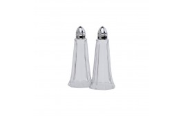 Glass Lighthouse Pepper Shaker with Silver Top