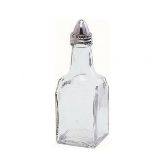 Square Glass Oil/Vinegar Dispenser Bottle