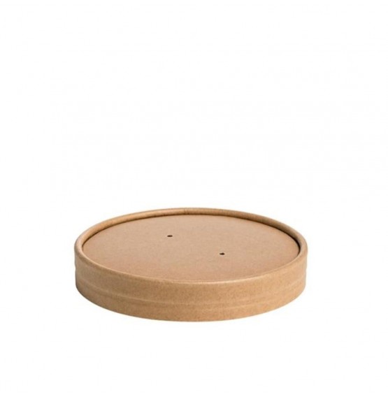 Kraft Compostable Vented Paper Lid