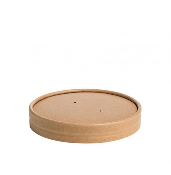 Kraft Compostable Vented Paper Lid