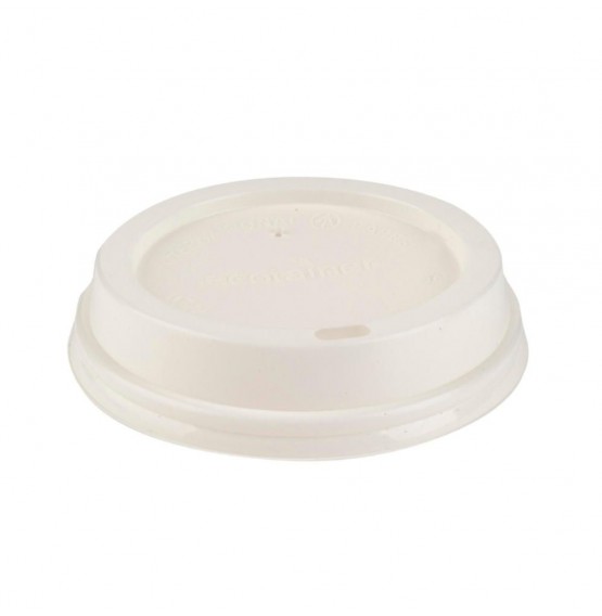 White Compostable Sipper Lid