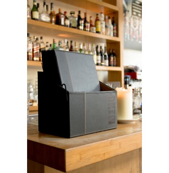 Contemporary Menu Box + 20 A4 Black Menus