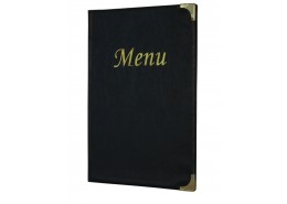 A4 Menu Holder Black 8 Pages