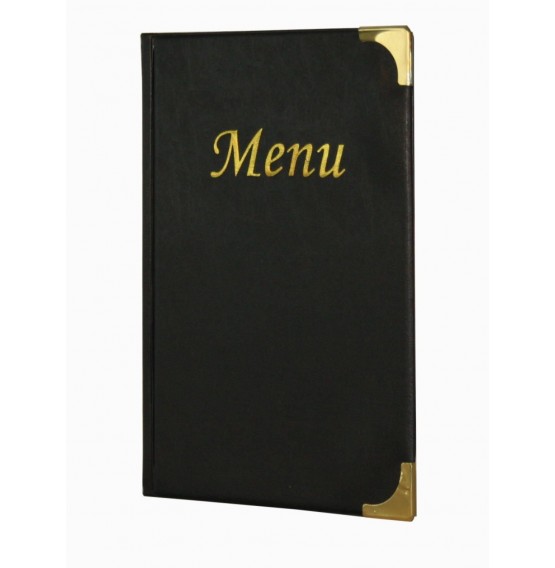 Menu Holder A5 Black 8 Pages