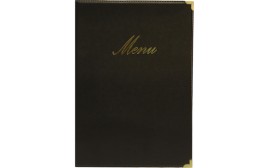 Classic A4 Menu Holder Black 4 Pages