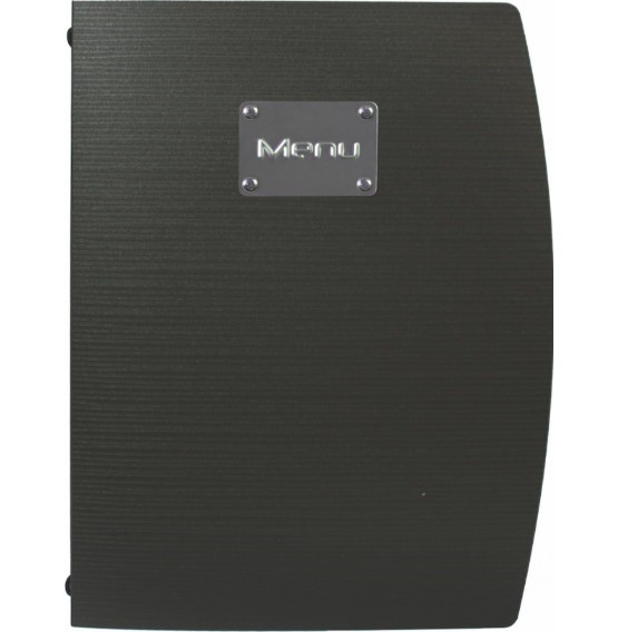 Rio Menu Holder A4 Black (4 Pages)