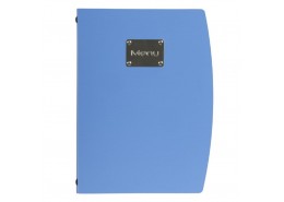 Rio Menu Holder A4 Blue (4 Pages)