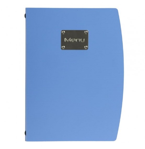 Rio Menu Holder A4 Blue (4 Pages)