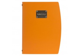 Rio Menu Holder A4 Orange (4 Pages)
