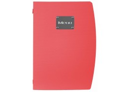 Rio Menu Holder A4 Red (4 Pages)