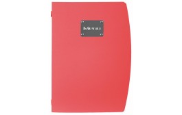Rio Menu Holder A4 Red (4 Pages)