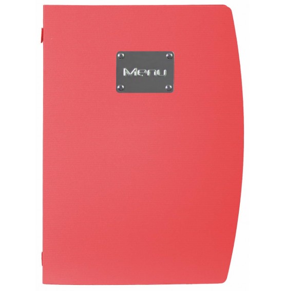 Rio Menu Holder A4 Red (4 Pages)