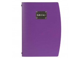 Rio Menu Holder A4 Purple (4 Pages)