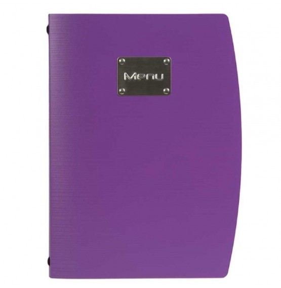 Rio Menu Holder A4 Purple (4 Pages)