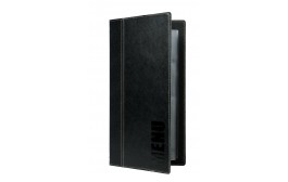 Contemporary Long Menu Holder Black 4 Pages