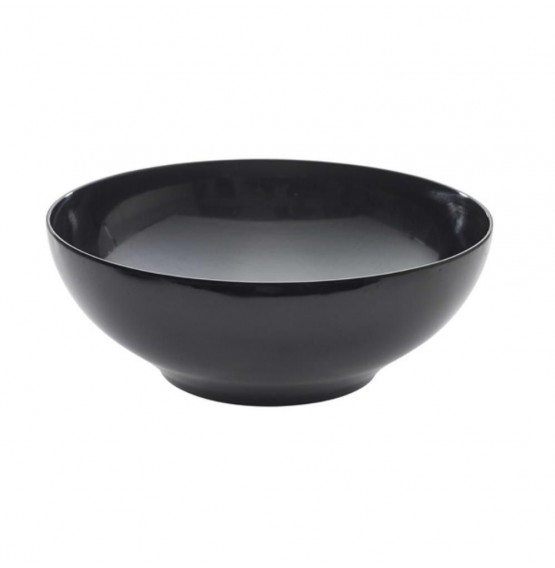 Black Melamine Round Buffet Bowl