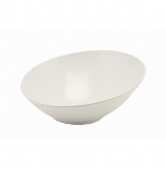 White Melamine Slanted Buffet Bowl