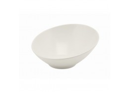 White Melamine Slanted Buffet Bowl