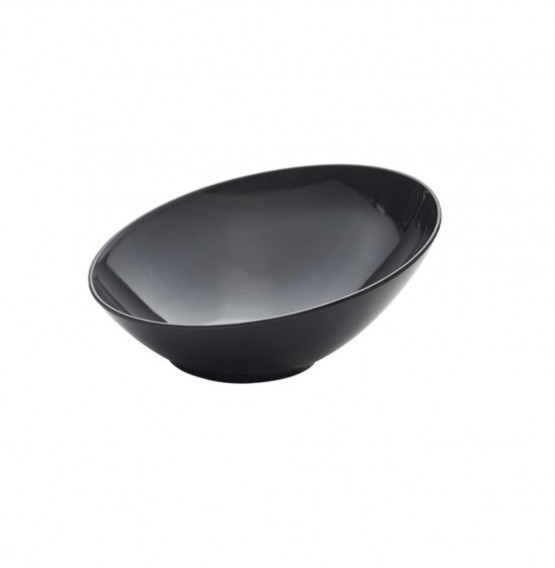 Black Melamine Slanted Buffet Bowl