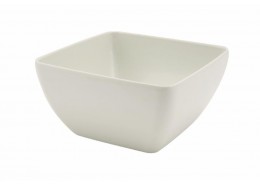 White Melamine Curved Square Bowl