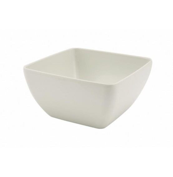 White Melamine Curved Square Bowl