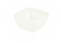 White Melamine Curved Square Bowl