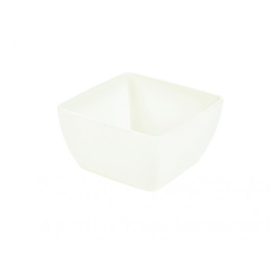 White Melamine Curved Square Bowl