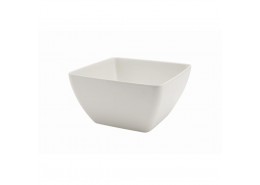 White Melamine Curved Square Bowl