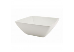 White Melamine Curved Square Bowl