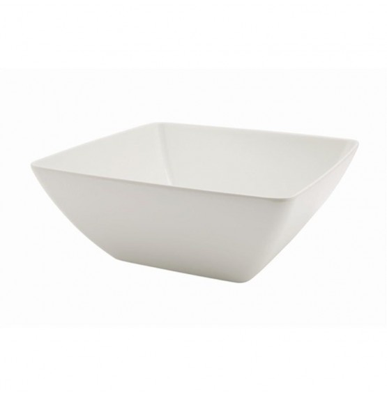 White Melamine Curved Square Bowl