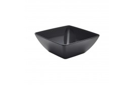 Black Melamine Curved Square Bowl