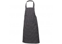 Navy Blue Butchers Stripe Bib Apron