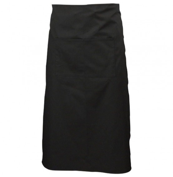 Waist Apron with Split Pocket Black