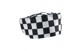Big Black/White Check Beanie