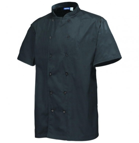 Basic Stud Jacket (Short Sleeve) Black