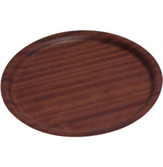 Darkwood Round Tray Non Slip