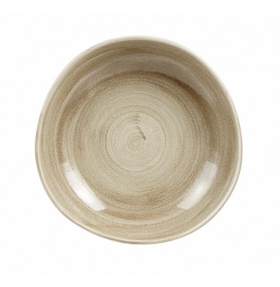 Patina Antique Taupe Organic Round Bowl
