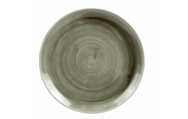 Patina Burnished Green Coupe Plate